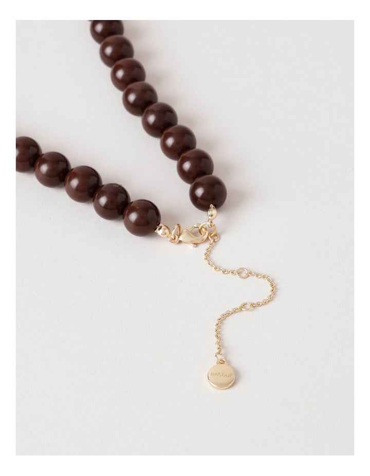 Semi Precious Necklace in Brown