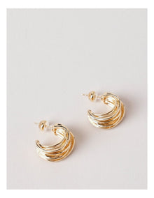 Textured Small Hoops in Gold