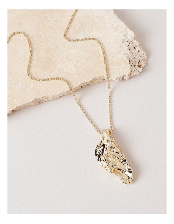 Gold Nugget Pendant in Gold