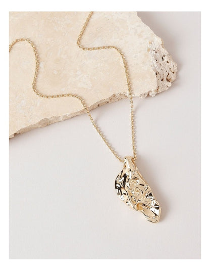 Gold Nugget Pendant in Gold