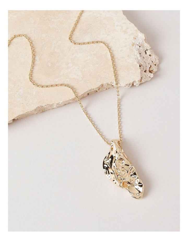 Gold Nugget Pendant in Gold