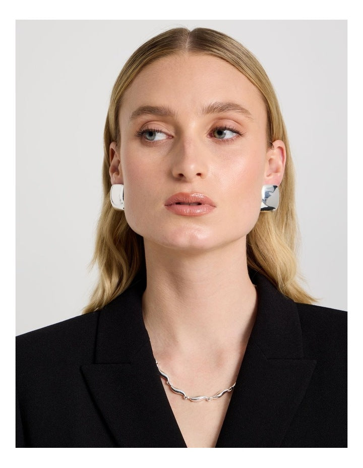 Square Studs in Silver