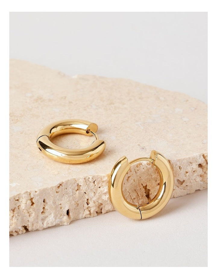 Medium Hoop Earrings Gold
