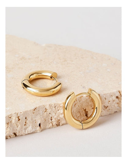 Medium Hoop Earrings Gold