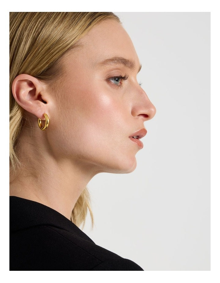 Medium Hoop Earrings Gold