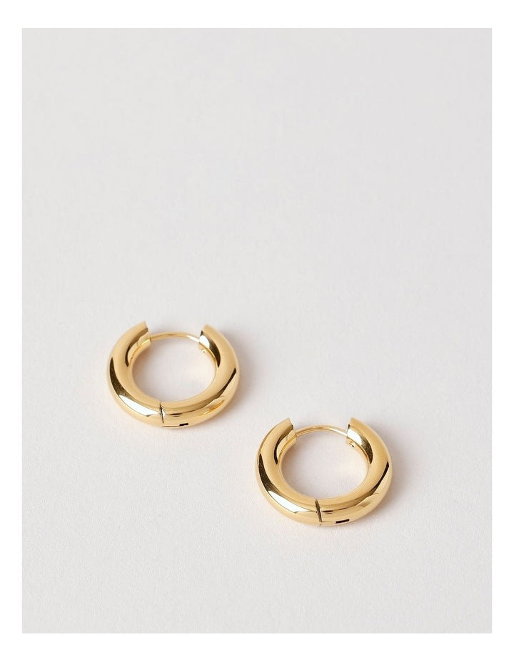 Medium Hoop Earrings Gold