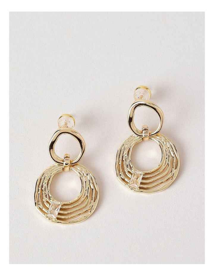 Hammered Gold Earring in Gold