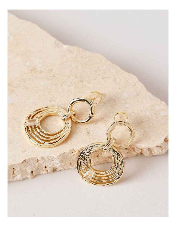 Hammered Gold Earring in Gold