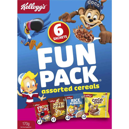 Kellogg's Fun Pack Breakfast Cereals Assorted 170g