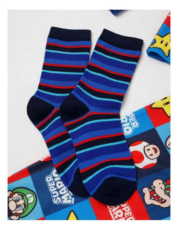 Mario Cosy Knit Pyjama With Socks in Multicolour