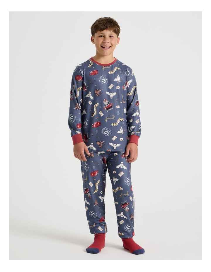 Cosy Knit Pyjama With Socks in Stonewash