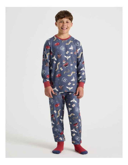 Cosy Knit Pyjama With Socks in Stonewash