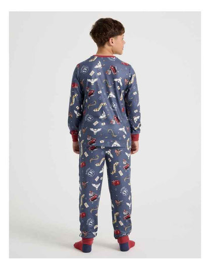 Cosy Knit Pyjama With Socks in Stonewash