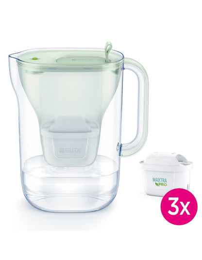 BRITA Water Filter Jug Style Eco 2.4L (3 Maxtra Pro Filters) - Soft Green