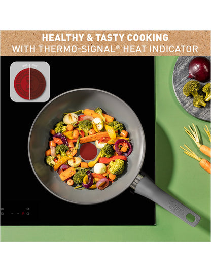 REVIVE INDUCTION CERAMIC WOK 28CM BIEGE