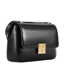 Amy Patent Crossbody Bag in Black