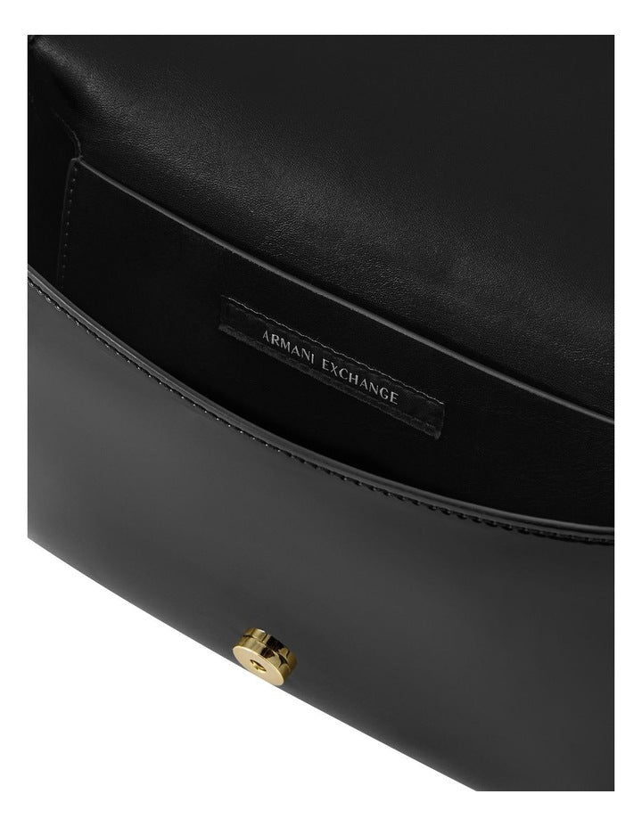 Amy Patent Crossbody Bag in Black