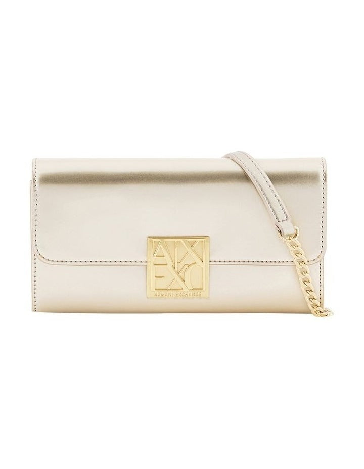 Amy Patent Crossbody Bag in Light Gold