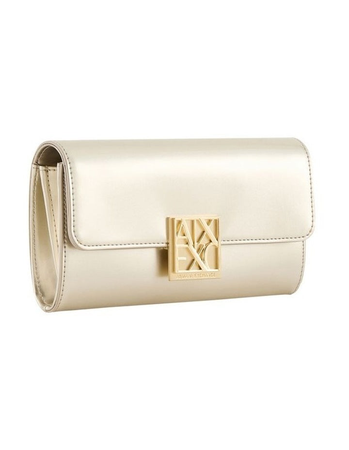 Amy Patent Crossbody Bag in Light Gold