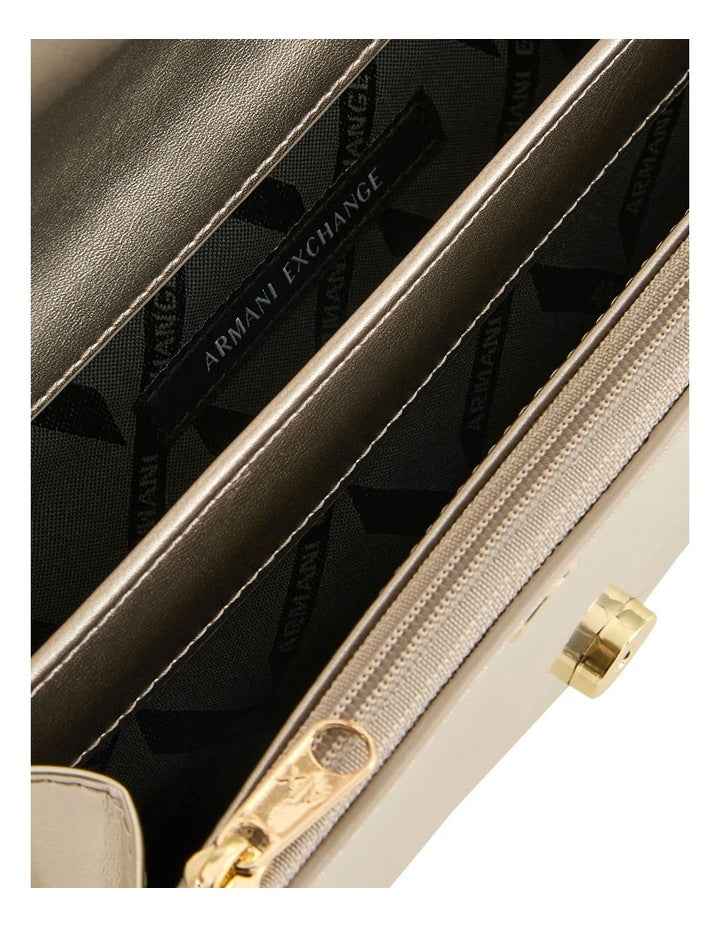 Patent Leather Crossbody Bag - Light Gold
