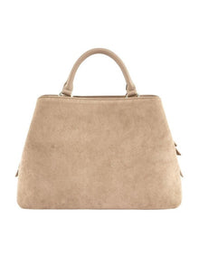 Nicole Suede Tote Bag in Sand