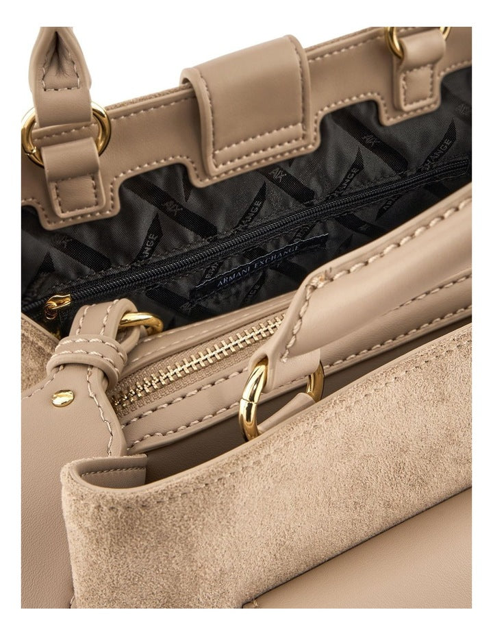 Nicole Suede Tote Bag in Sand