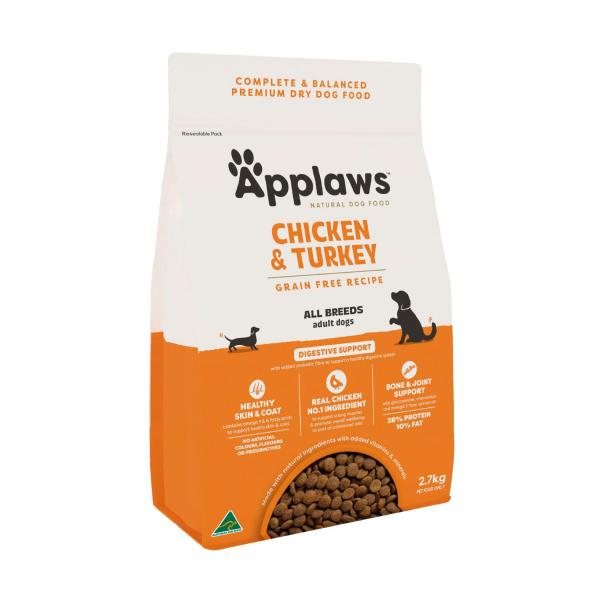 APPLAWS ITS ALL GOOD ALL BREEDS & LIFESTAGES DRY CHICKEN & TURKEY DOG FOOD 2.7KG
