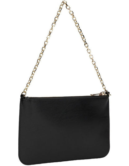 Icon Chain Shoulder Pouch Bag in Black
