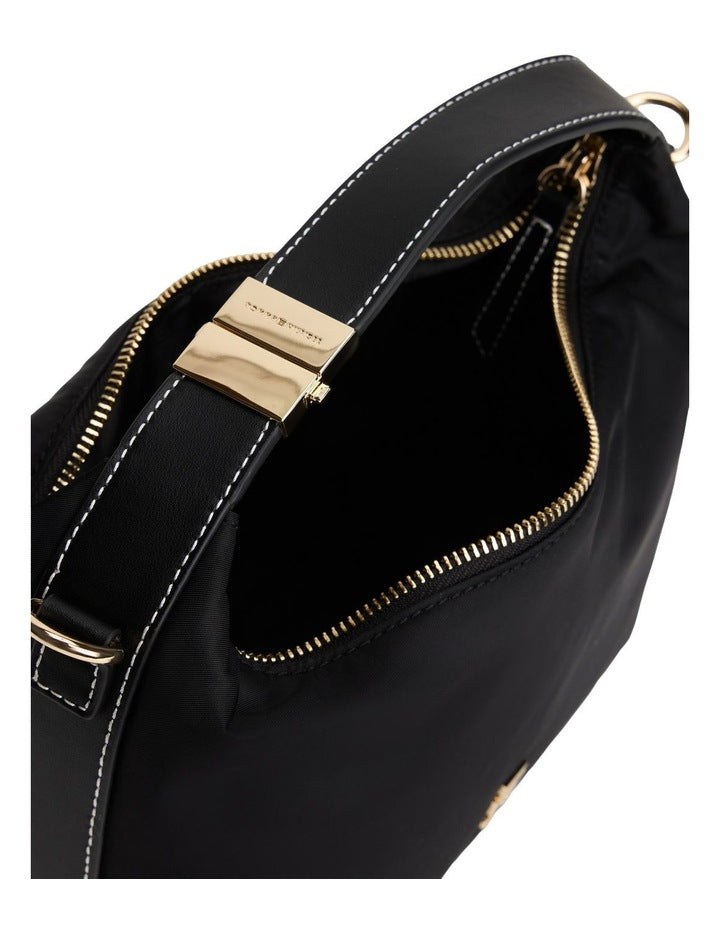 Go Nylon Crossover Shoulder Bag in Black