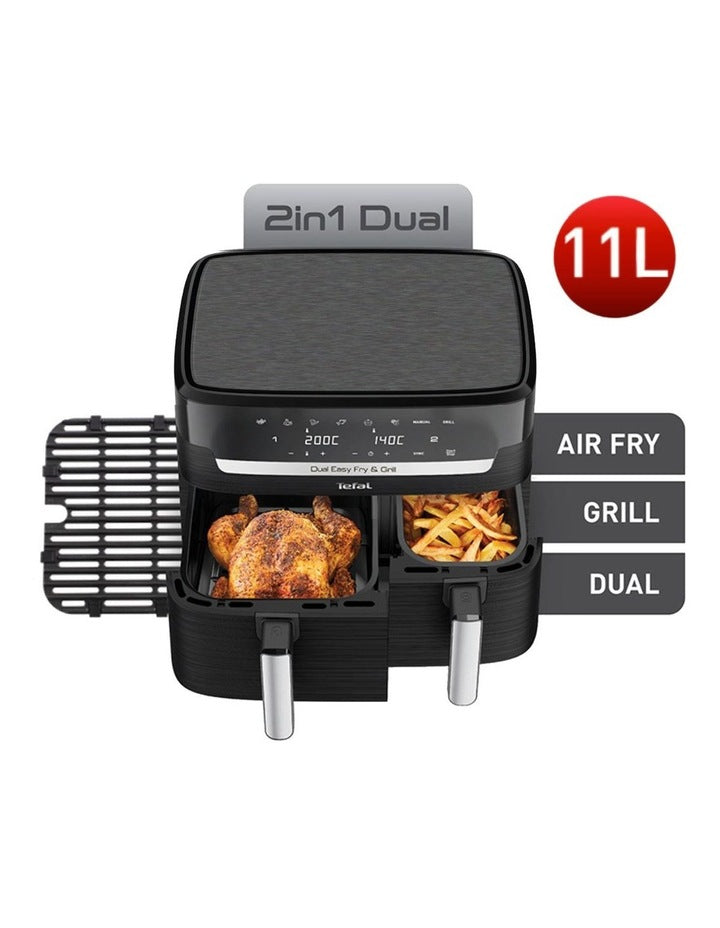 Dual Easy Fry And Grill Airfryer EY9458 11L in Black
