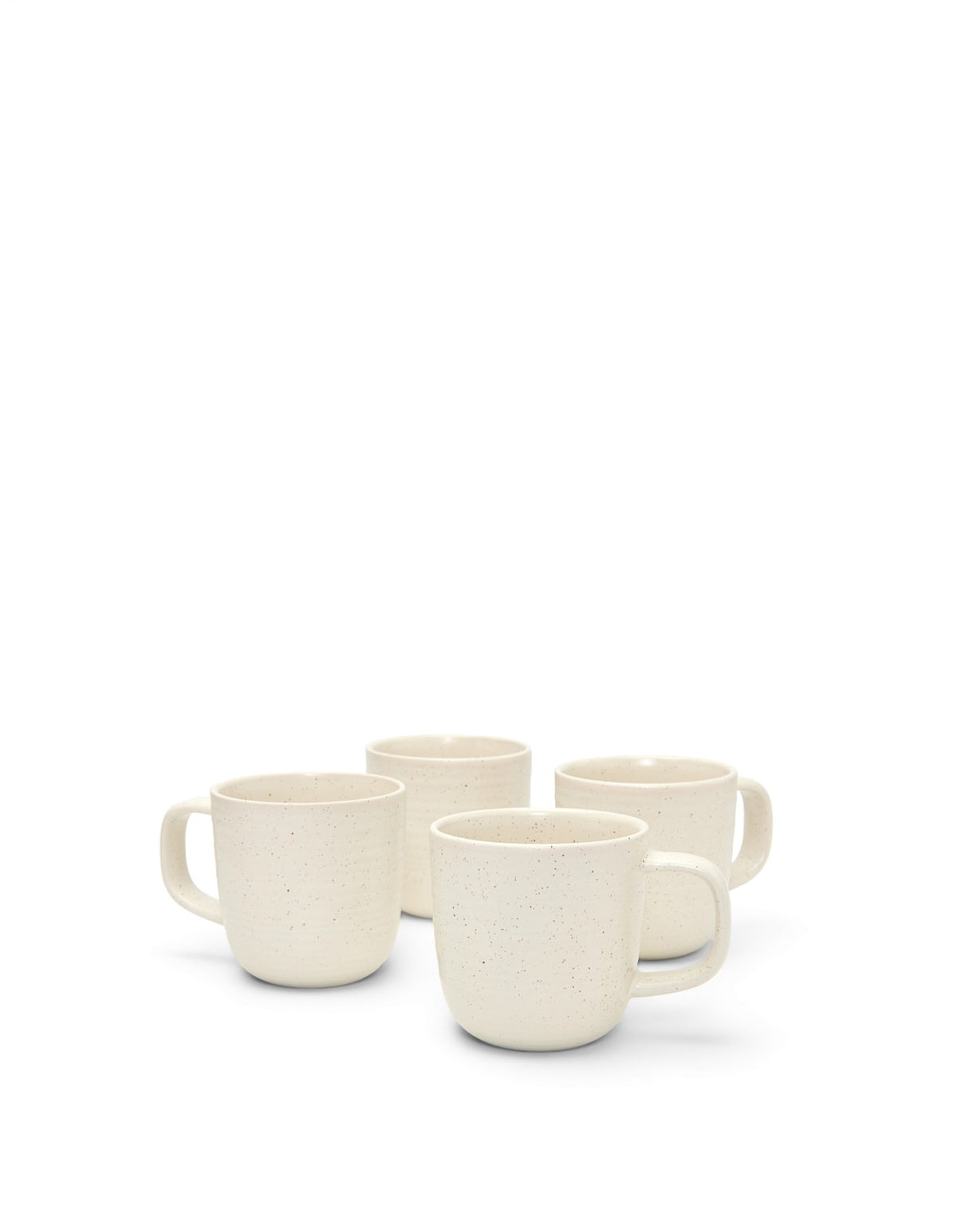 Fernleigh White Speckle Stoneware 4pc mug set