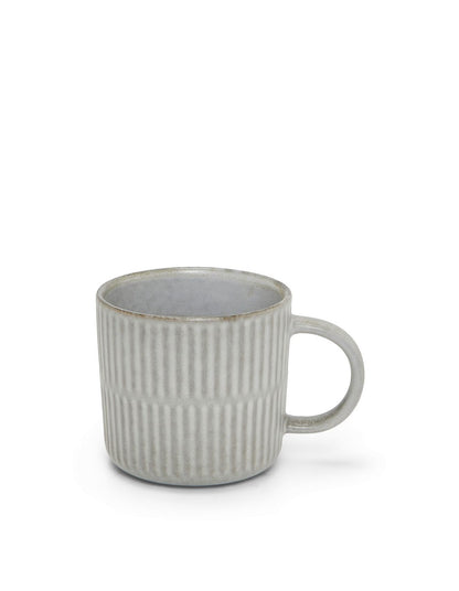 Manna Stoneware Textured Mug Set of 4 Grey