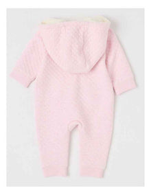 Quilted Bunny Coverall in Light Pink