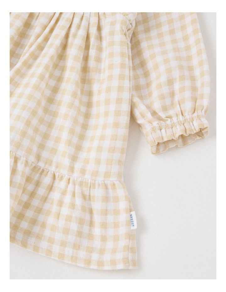 Gingham Dress in Cream