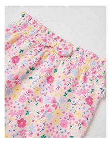 Bow Front Floral Trackpants in Blush