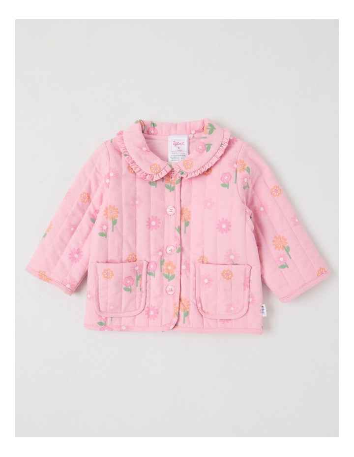 Quilted Floral Jacket in Blush