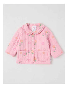 Quilted Floral Jacket in Blush
