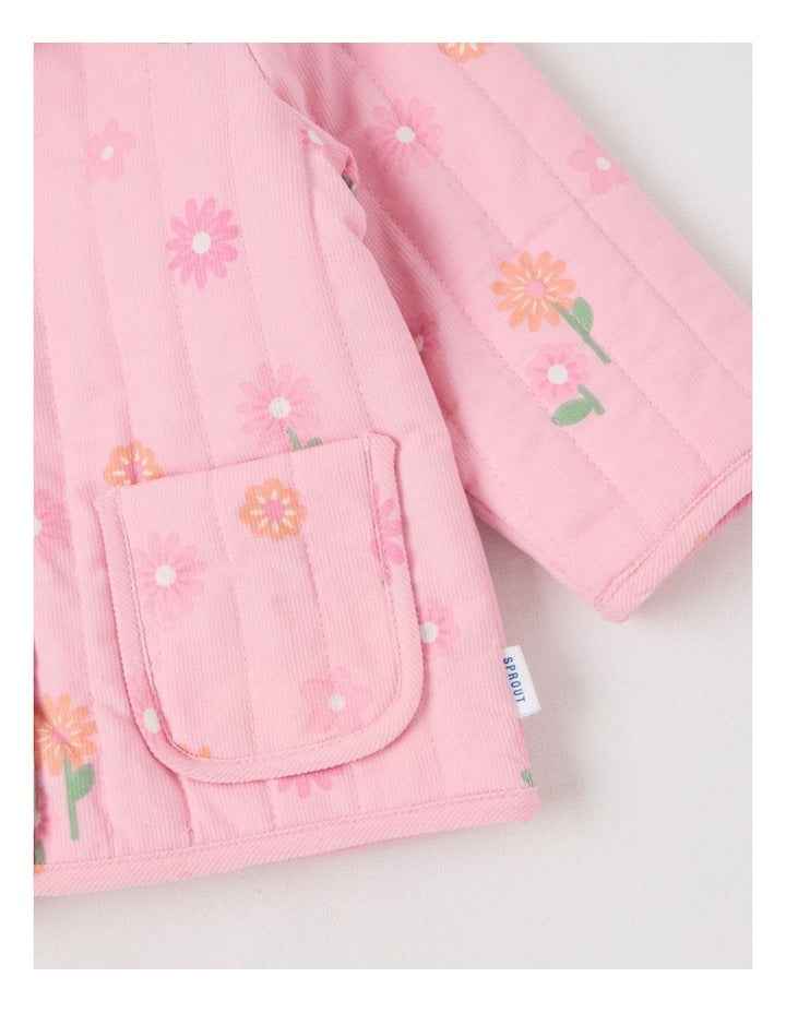 Quilted Floral Jacket in Blush
