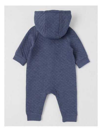 Quilted Koala Coverall in Indigo
