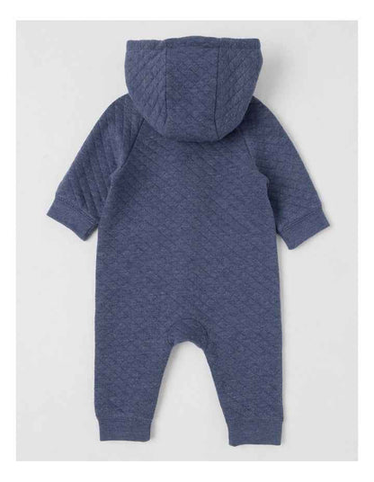 Quilted Koala Coverall in Indigo