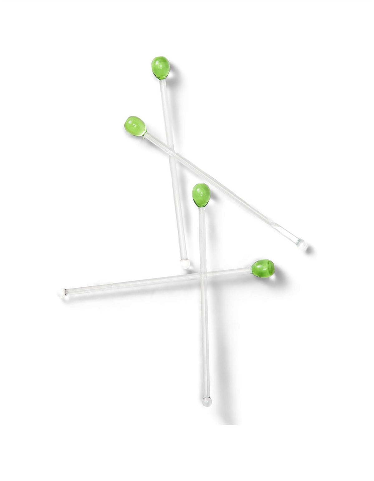 Olive Icon Glass Martini Picks Set of 6