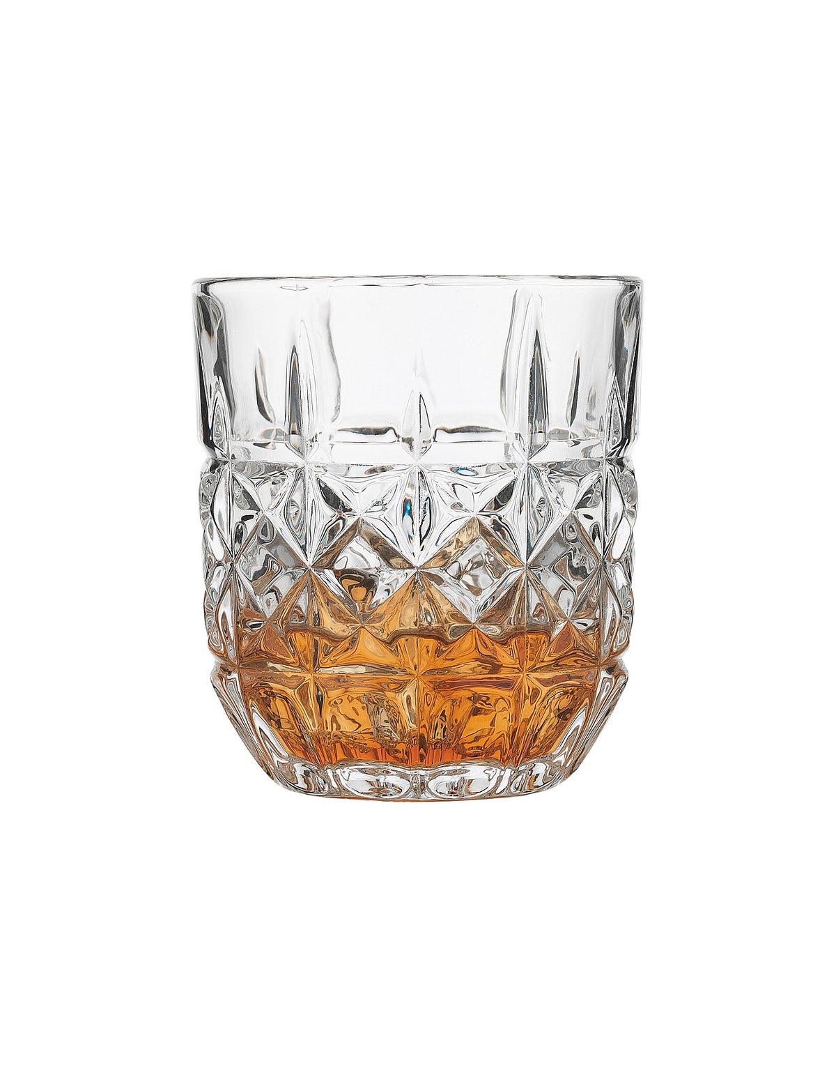 Matis 235ml Set of 4 Pressed Glass Whiskey Tumblers Clear
