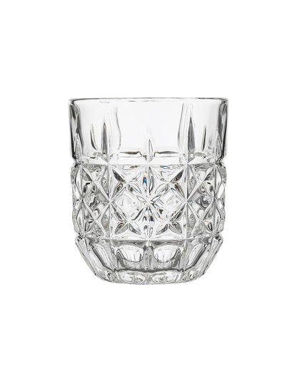 Matis 235ml Set of 4 Pressed Glass Whiskey Tumblers Clear