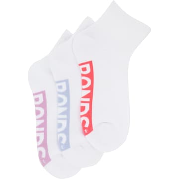 Bonds Ladies Cushioned 1/4 Crew Socks Size 3-8 Assorted 3 pack