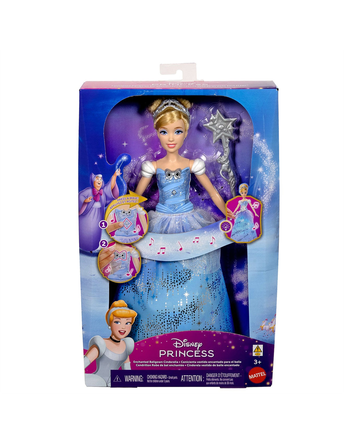 Enchanted Ballgown Cinderella Doll with Lights & Sounds