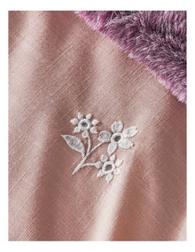 Maribel Cotton Embroidered Quilt Cover Set in Dusky Pink
