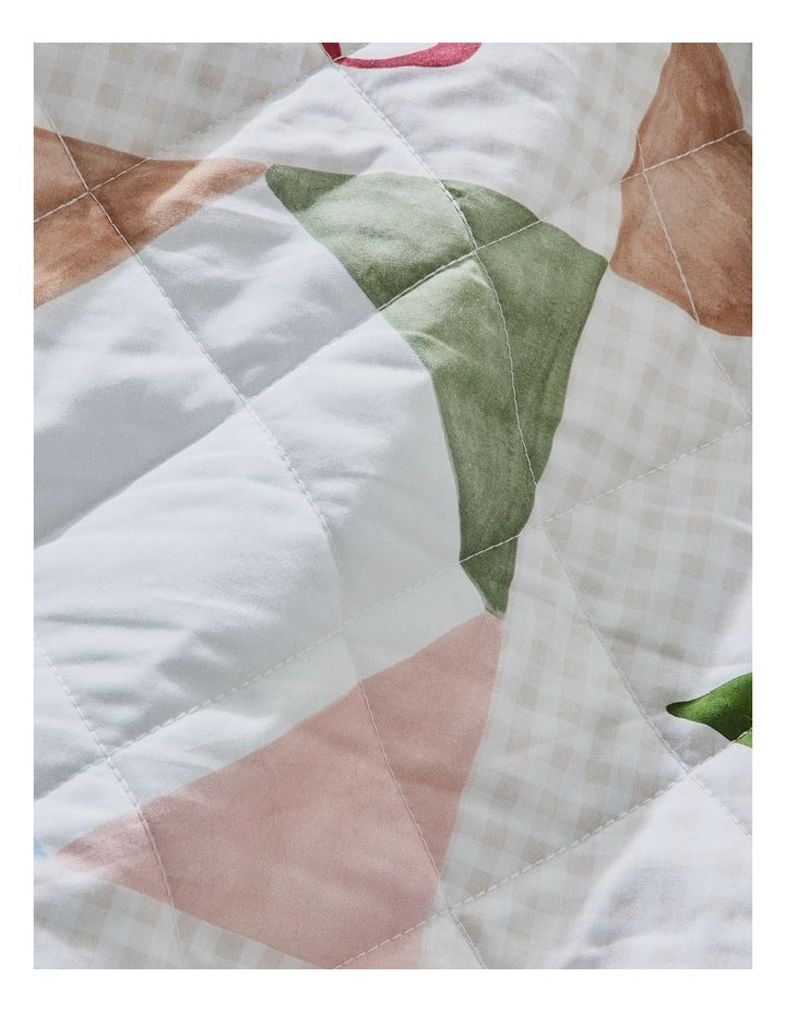 Georgia Quilted Cotton Quilt Cover Set in Fields