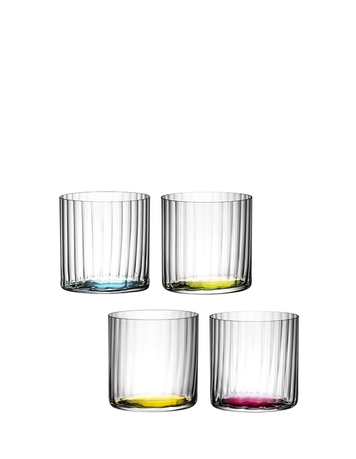 Happy H2O O Optic Tumbler Glass Set Of 4