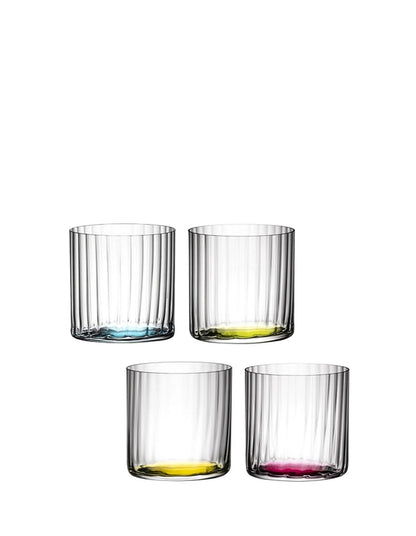 Happy H2O O Optic Tumbler Glass Set Of 4