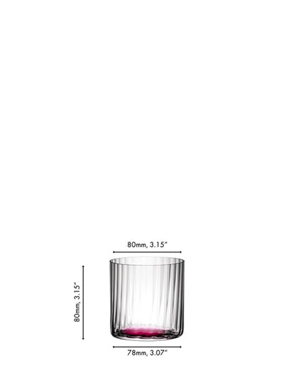 Happy H2O O Optic Tumbler Glass Set Of 4